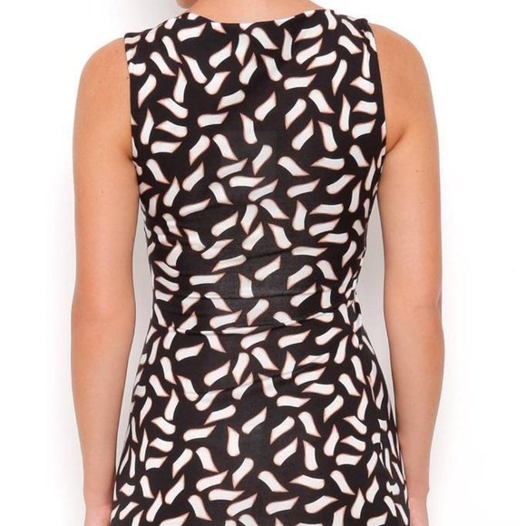 DVF Diane Von Furstenberg GLASMARY Silk Jersey Draped Dress Snake Flutter - Picture 8 of 14